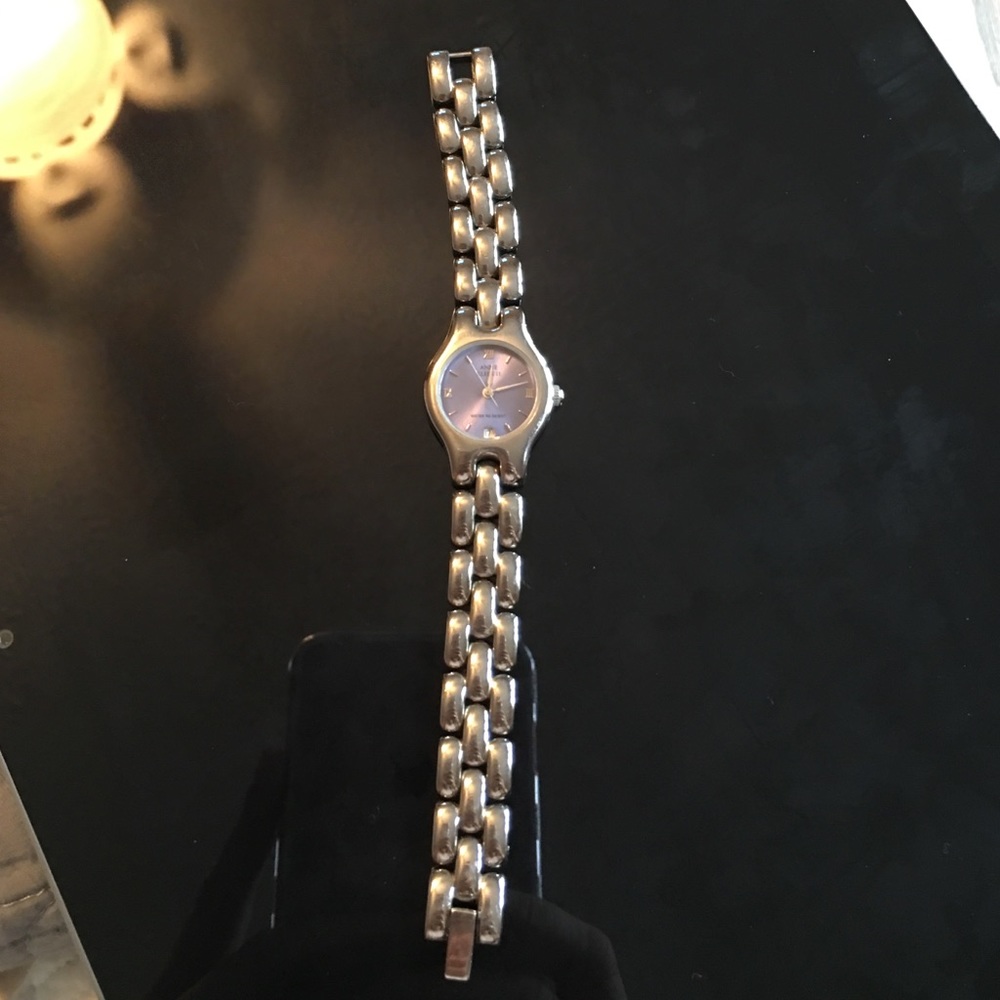 Anne Klein ladies petite watch w/ blue/purple face