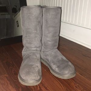 Tall Grey Ugg boots
