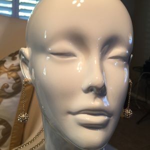 Rhinestone dangle earrings