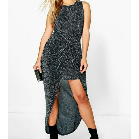 Dresses & Skirts - NWT PLUS Shimmer knot front maxi Dress