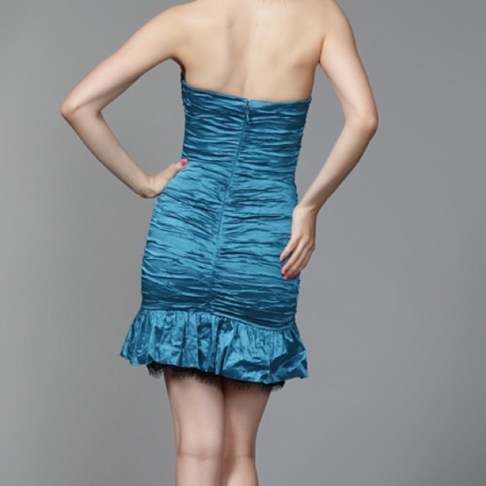 Bcbg blue dress XS-S black lace - Picture 2 of 4