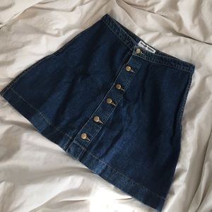American Apparel Button Front Skirt