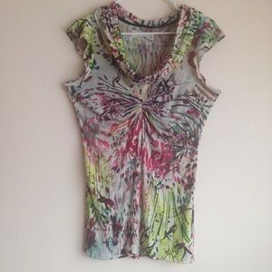 Anthropologie Cowl Neck Lightweight Knit Top