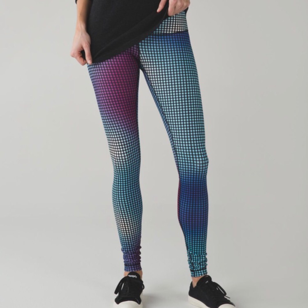 Multi color polka dot lululemon leggings