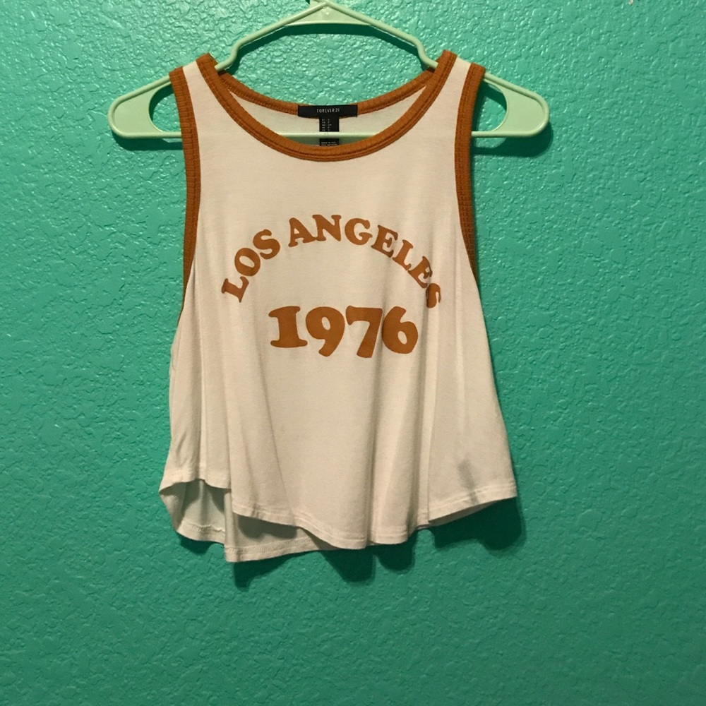 Cropped Forever 21 graphic tank