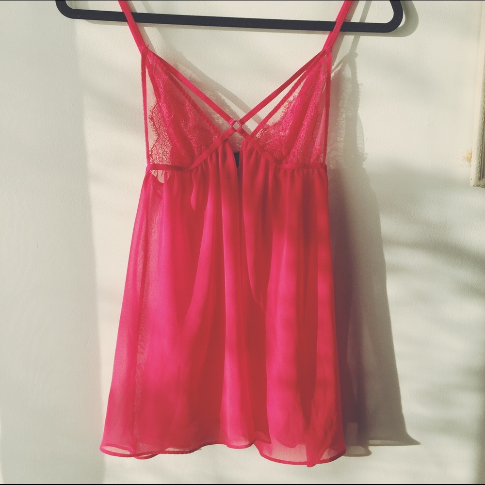 Victoria's Secret Red Babydoll lingerie