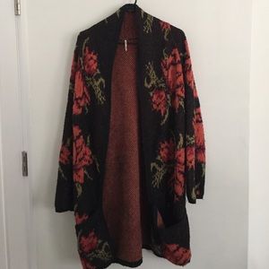 Free People Floral Cardigan