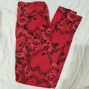 Lulu are valentine's leggings, OS, BRAND NEW