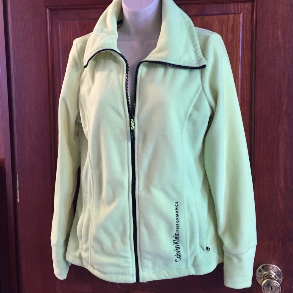 Calvin Klein neon yellow performance jacket