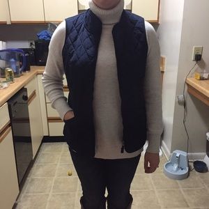 Quilted Navy Vest