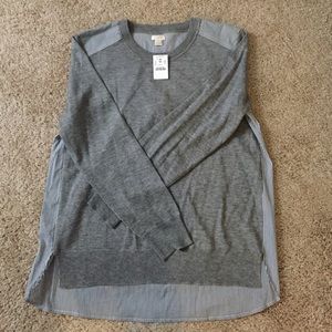 NWT women's J Crew sweater. Hi-low cut.
