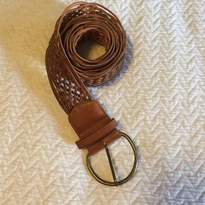 Brown woven belt
