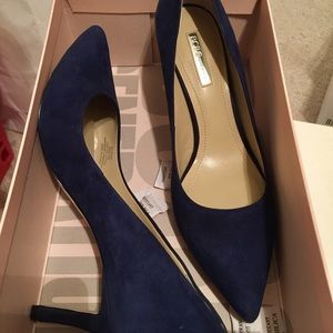 BCBG Eclipse Blue Suede Heels