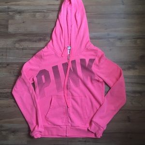 Pink Victoria's Secret zipper hoodie