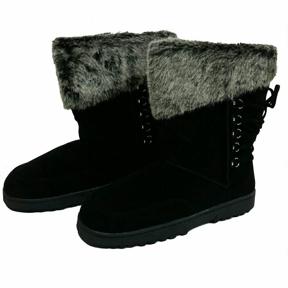Faux Fur Trimmed Boots