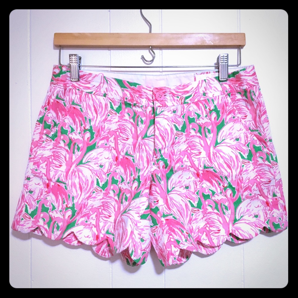Lilly Pulitzer flamingo print buttercup shorts