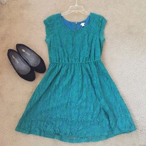 Lace Overlay Comfy Dress