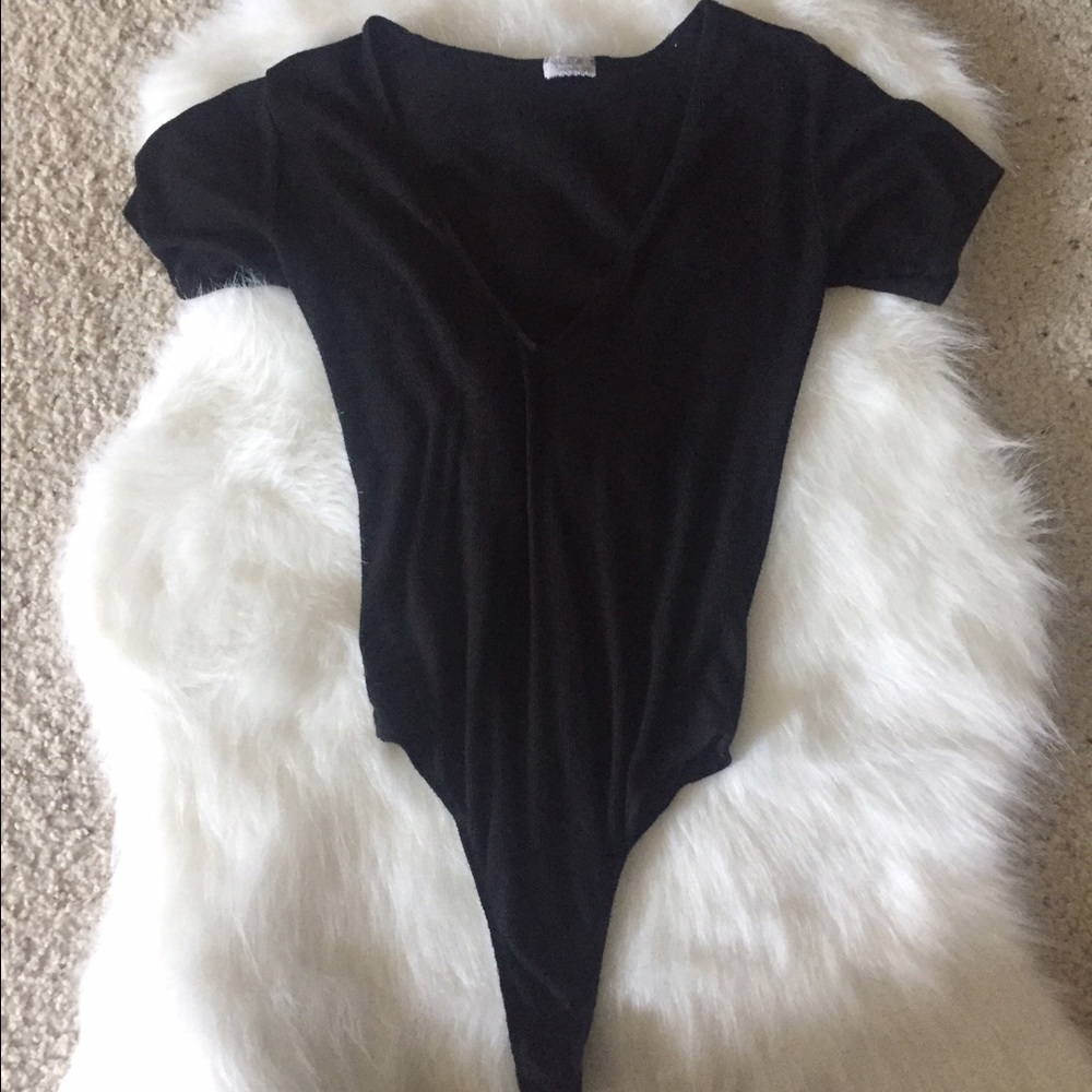 Brandy Melville black scooped body suit