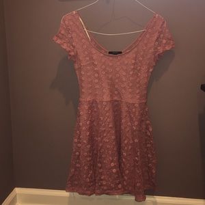 Dusty rose floral dress