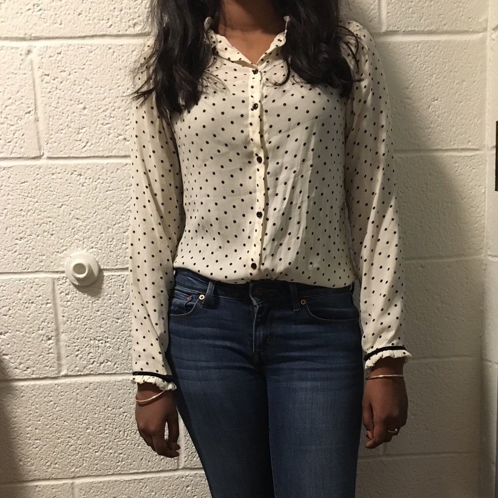 Forever 21 Polka Dot Button Up