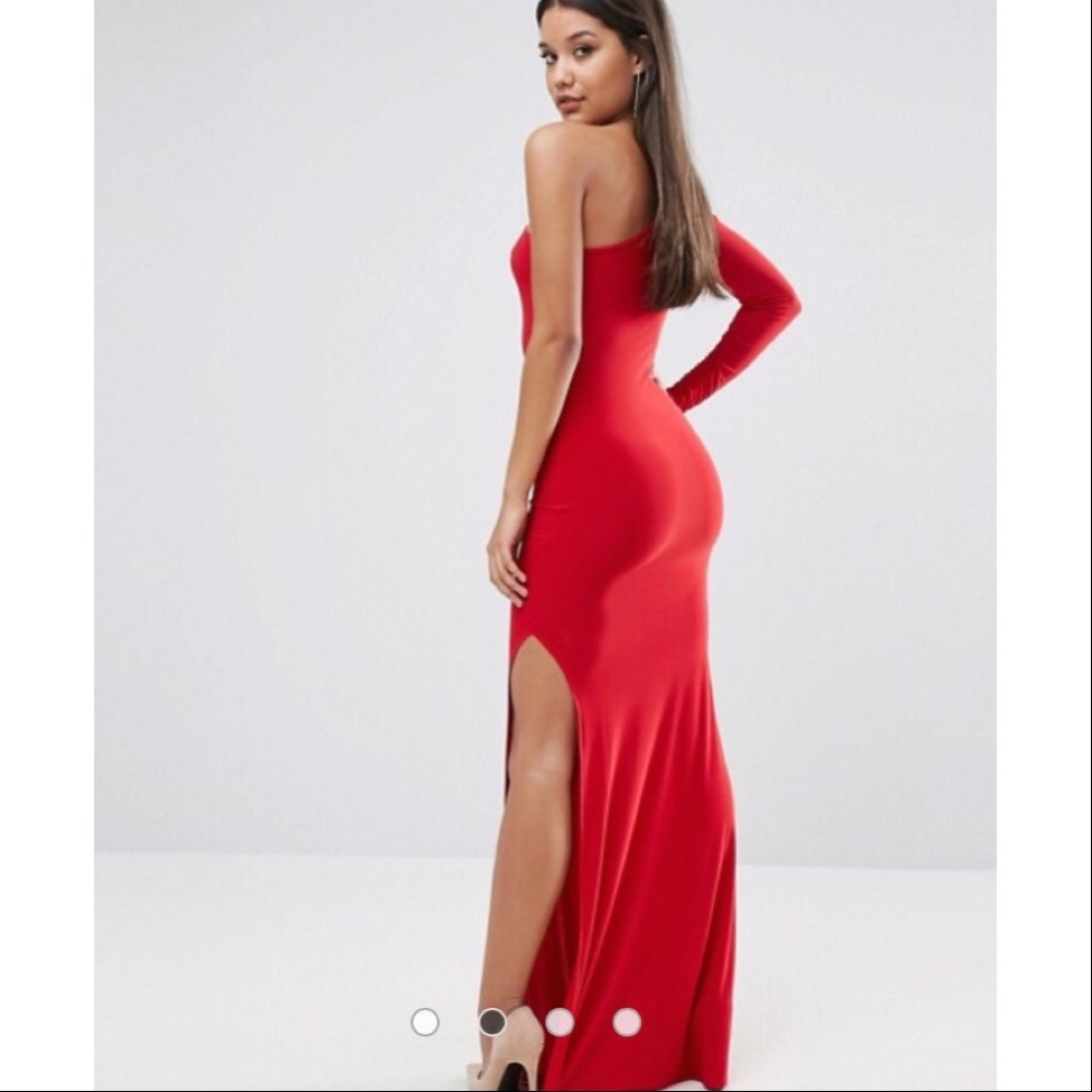 ASOS NWT sexy red max dress with thigh slit