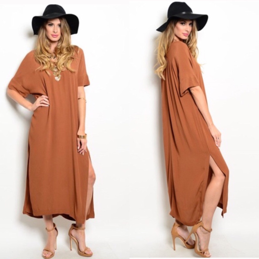 Boho Copper Dress - Picture 1 of 3