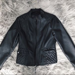 Giacca Faux Leather Jacket
