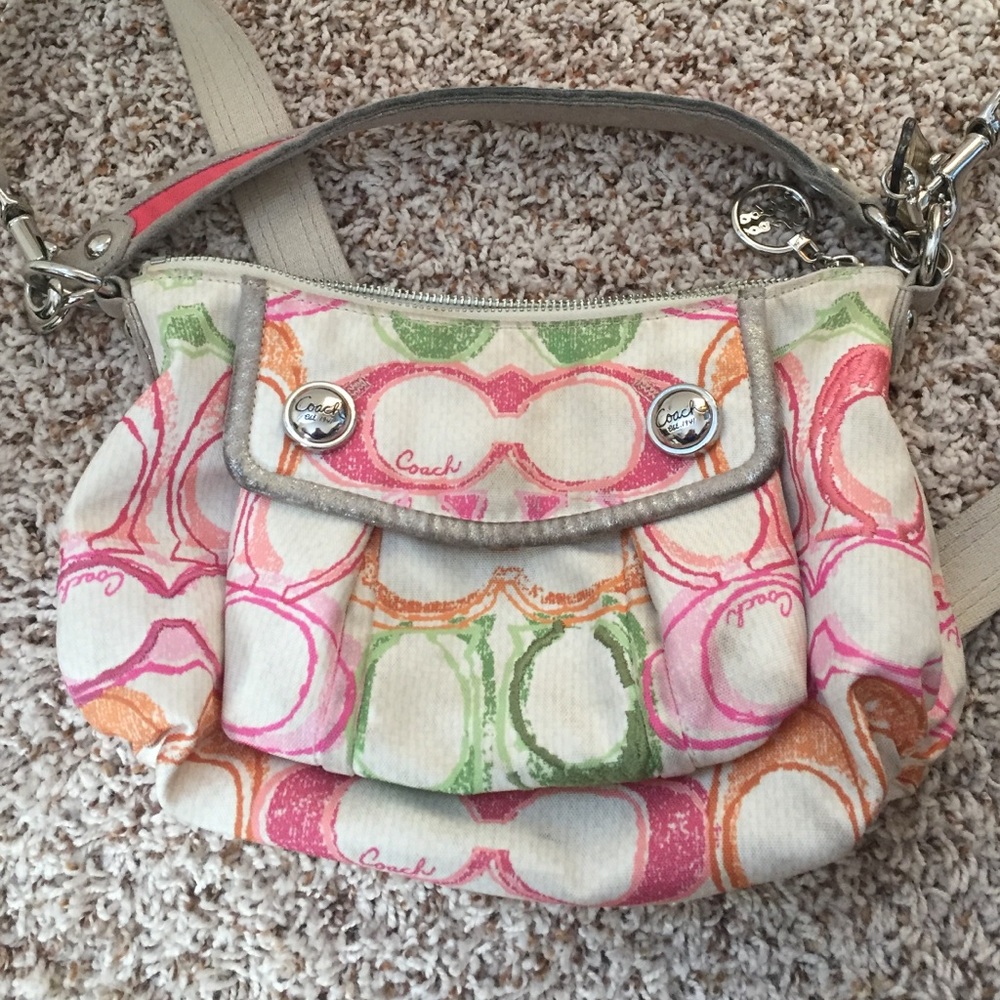Coach Poppy Hobo Crossbody Scribble