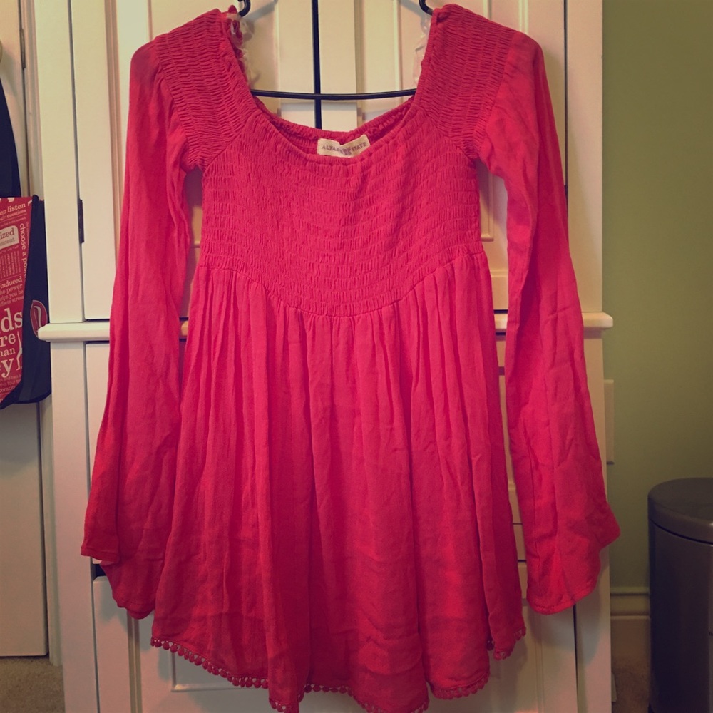 Coral off the shoulder top