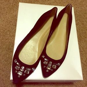 Ann Taylor black suede flats