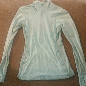 Lululemon long sleeved light blue 1/2 zip up
