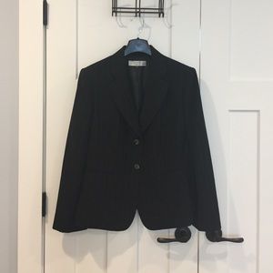 Black stripe pant suit