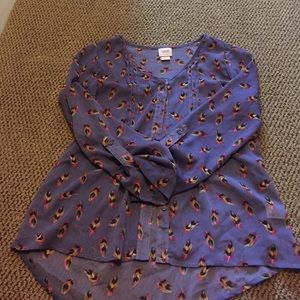 Sheer feather blouse