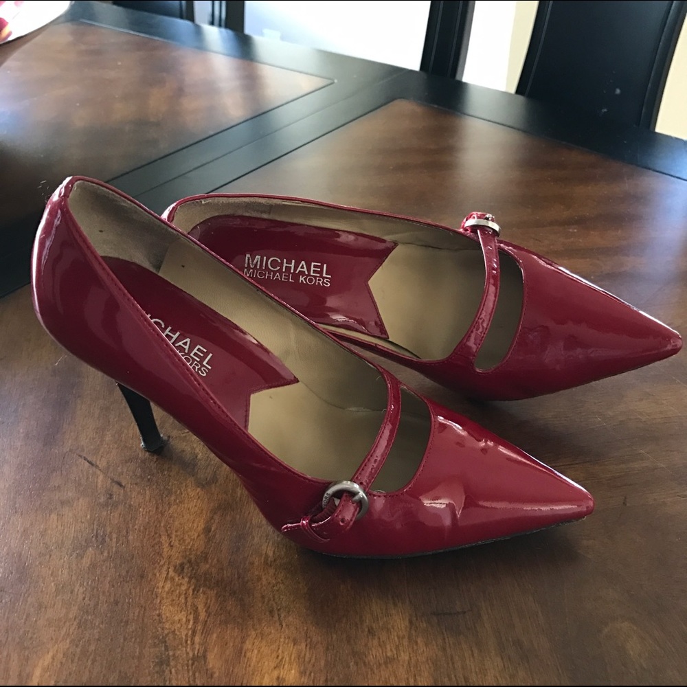 Michael Kors Red Stilettos 👠 Heels Shoes