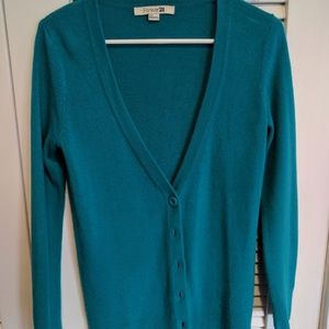 Teal cardigan sweater from forever 21