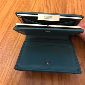 Coach blue leather ladies wallet