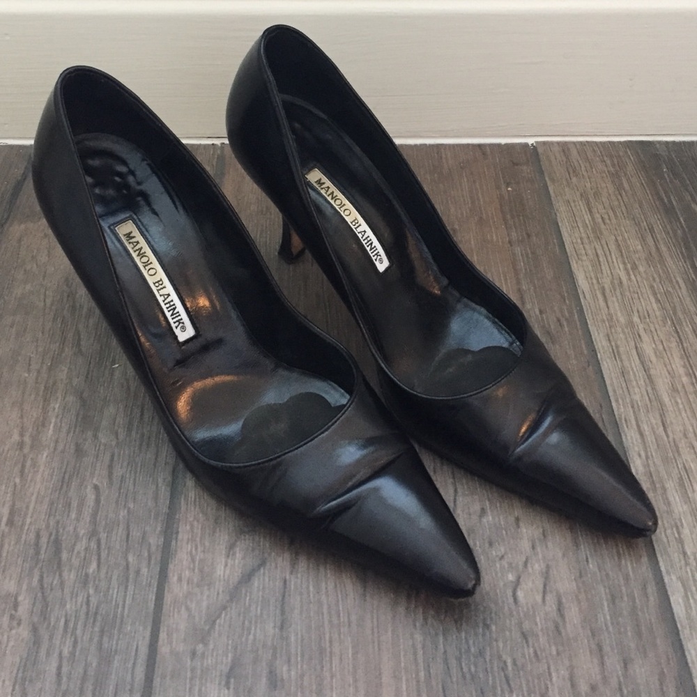 Black manolo blahnik heels size 39