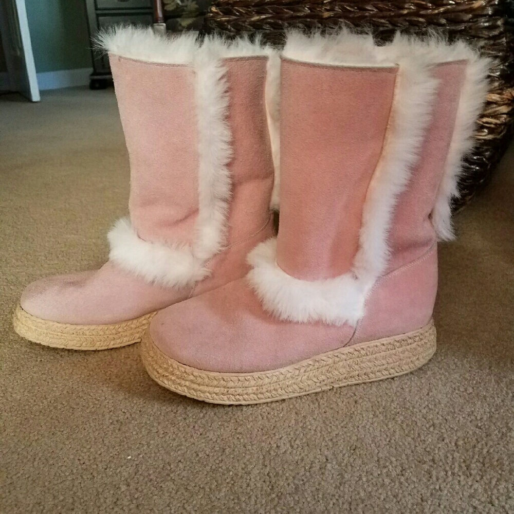 SBICCA Suede Fur Lined Boots- 8