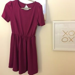 Fuchsia colored A-line dress