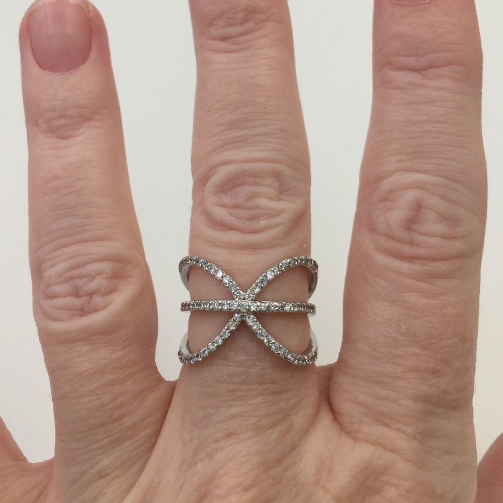 NWT sterling silver crystal Contessa Di Capri Ring