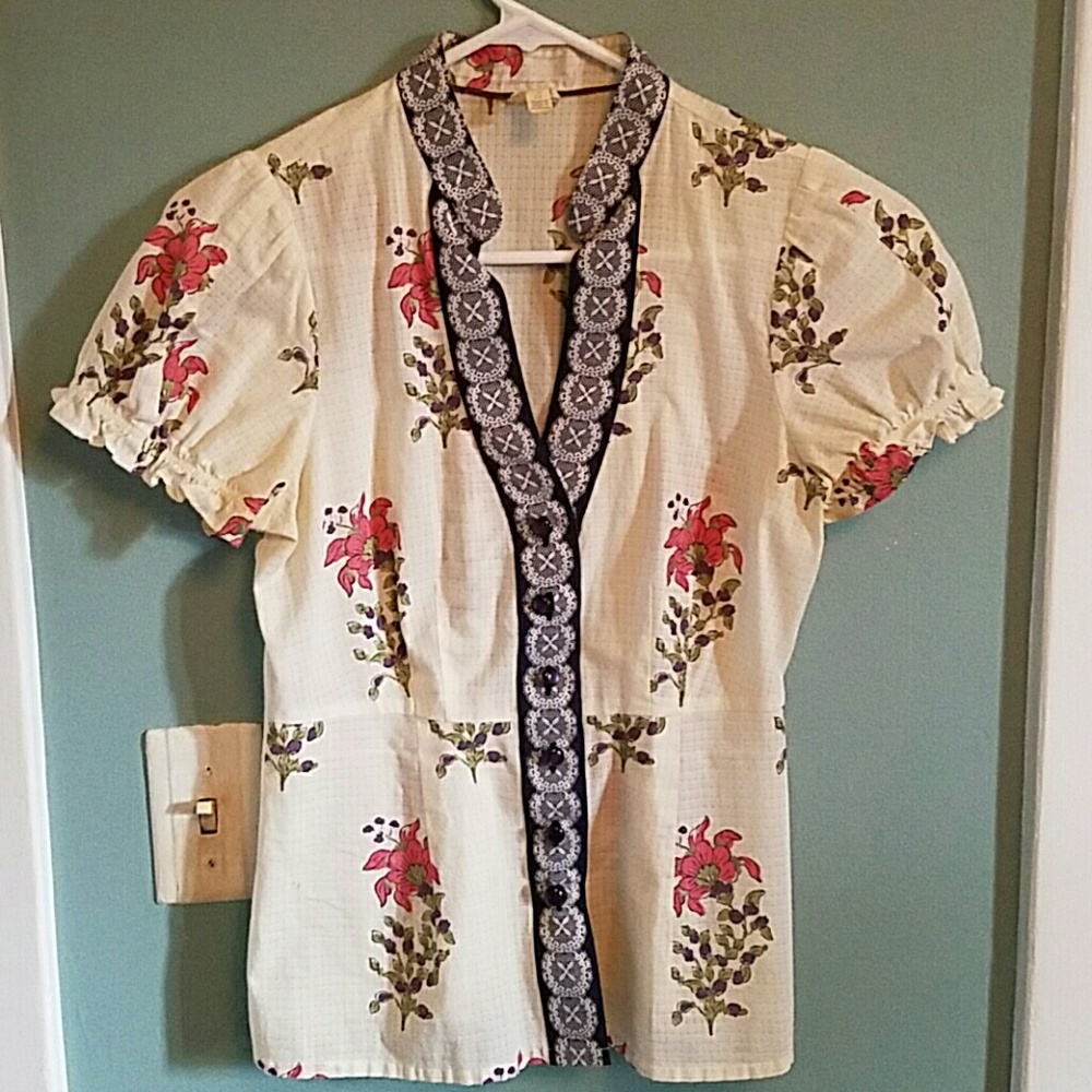 Amazing floral anthropologie top