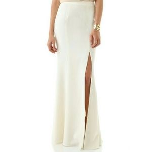 Rachel Zoe Alia Cream Flared Maxi Skirt