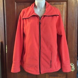 Calvin Klein neon orange performance fleece