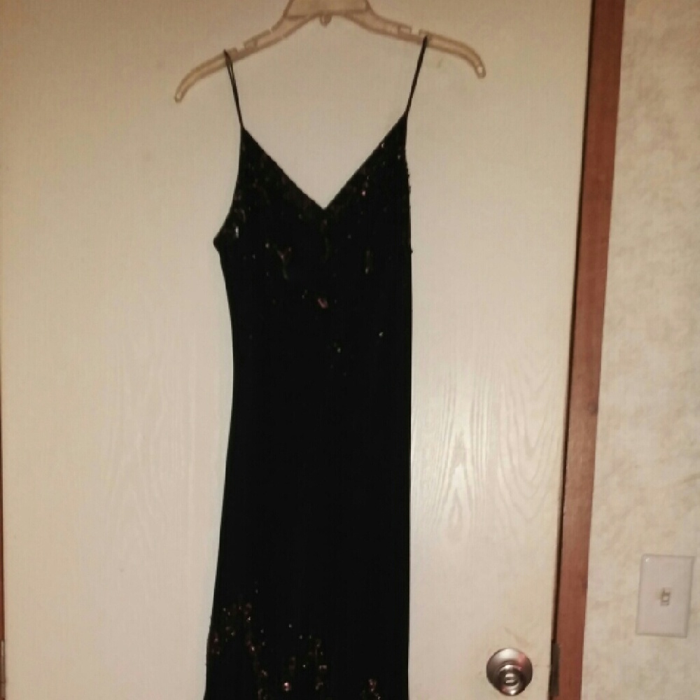 Black beaded gown