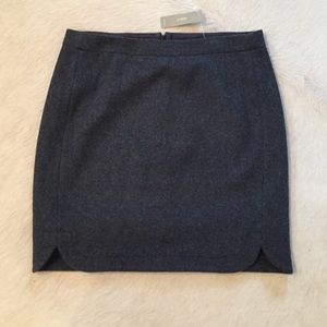 J Crew charcoal wool miniskirt