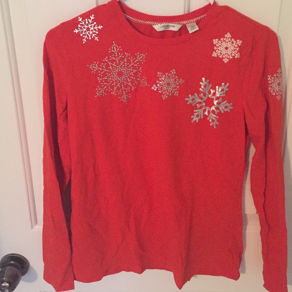 Liz Claiborne snowflake long sleeve