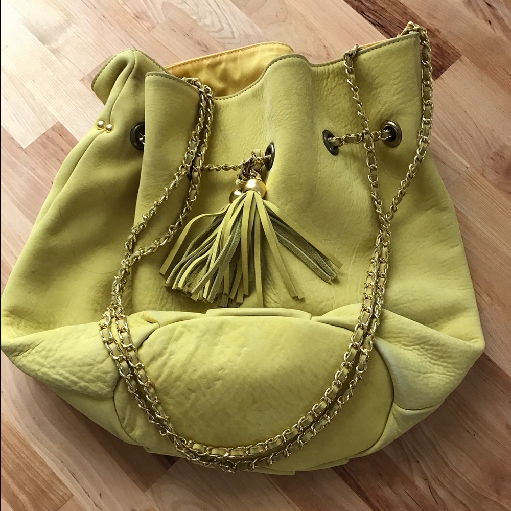 Anastaise Mustard Bucket Bag