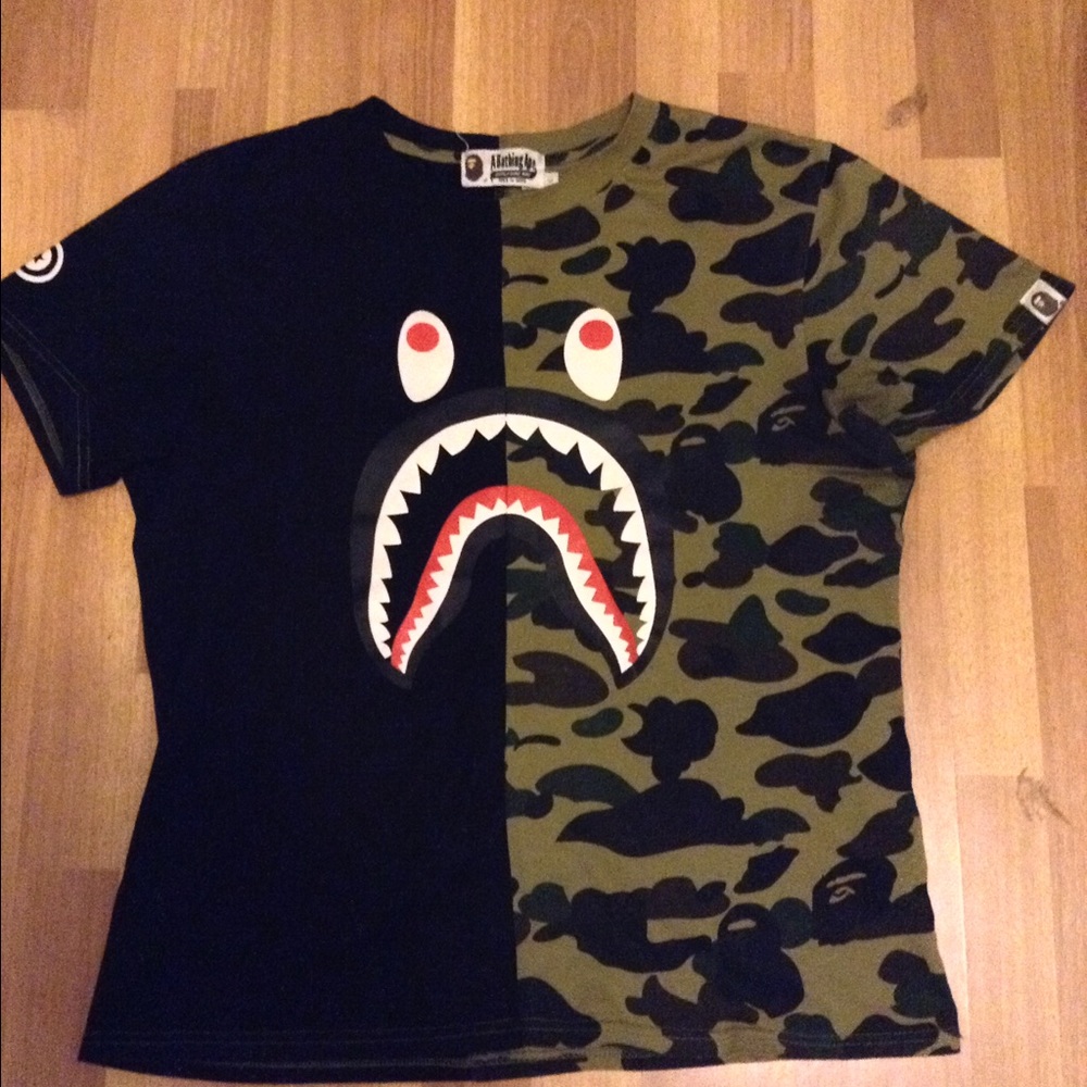Bape first shark t shirt