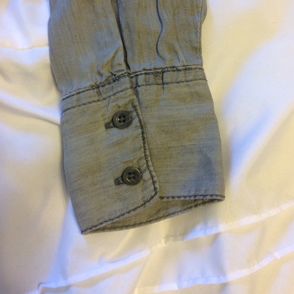 NWOT Cato washed gray button up shirt - Picture 3 of 4