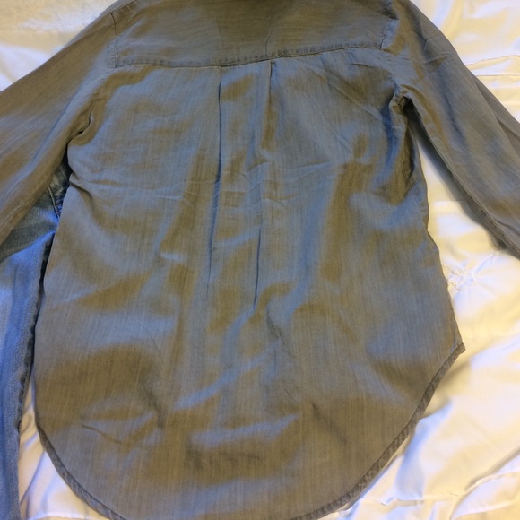 NWOT Cato washed gray button up shirt - Picture 4 of 4